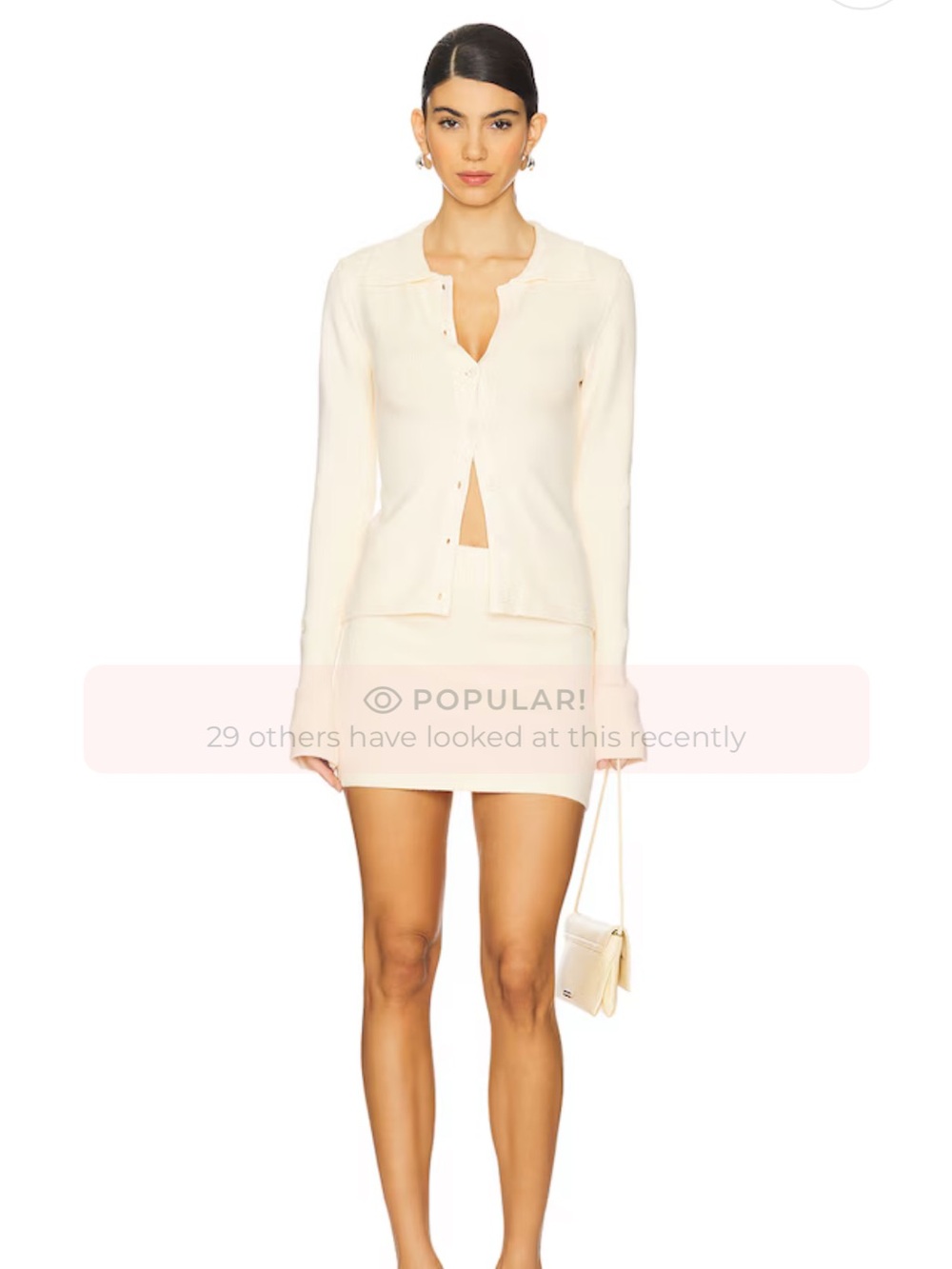 All the ways Cream Knit Cardigan and Mini Skirt Set